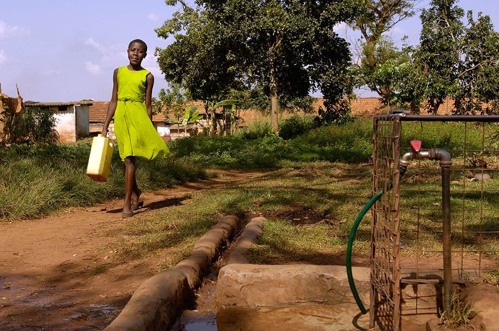 walking to collect water