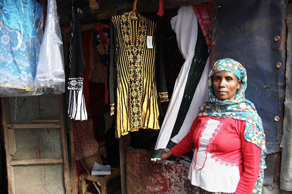 Clothes shop in Ethiopia