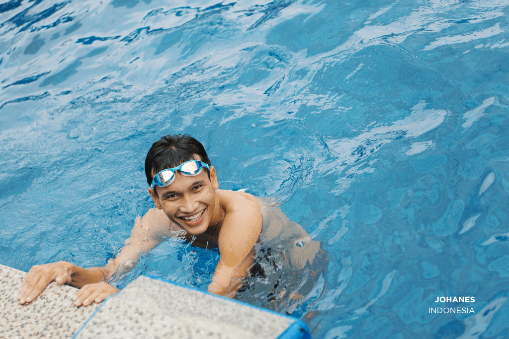 Johanes from Indonesia has a passion for swimming