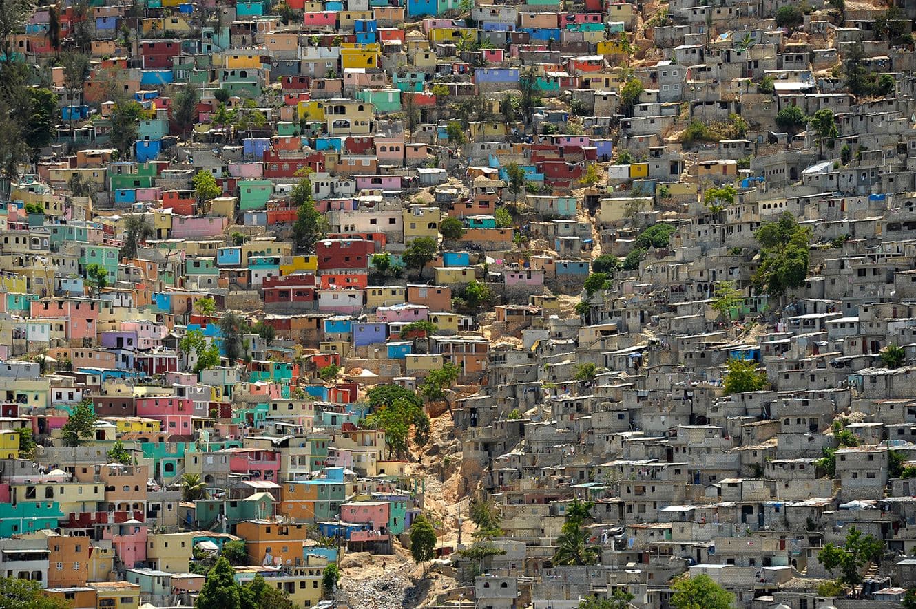 Hillside homes in Haiti