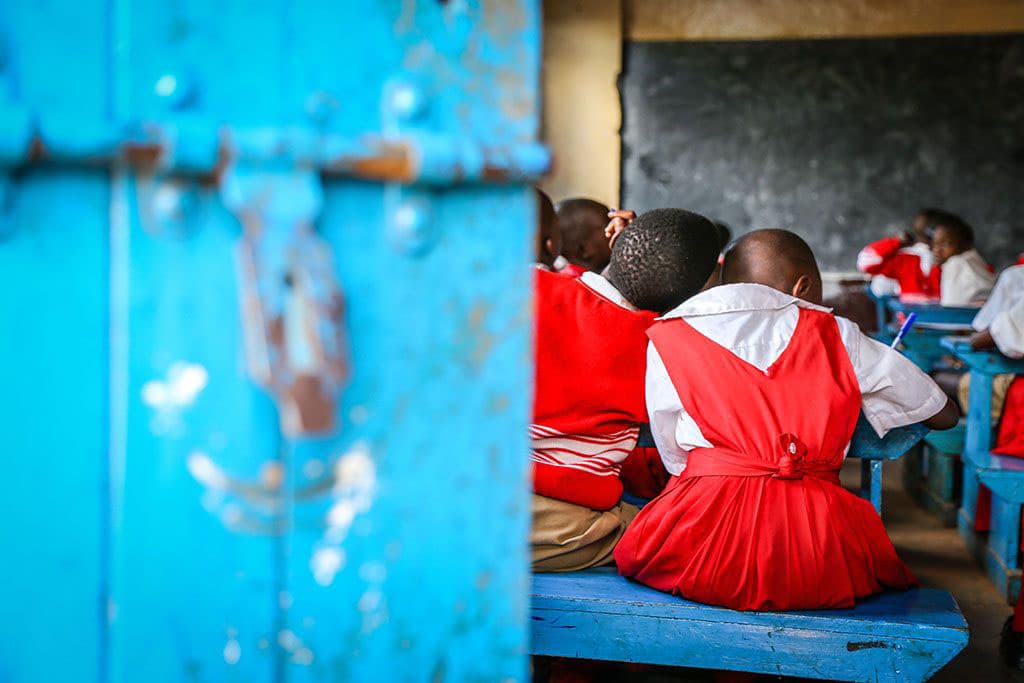 A classroom in Uganda