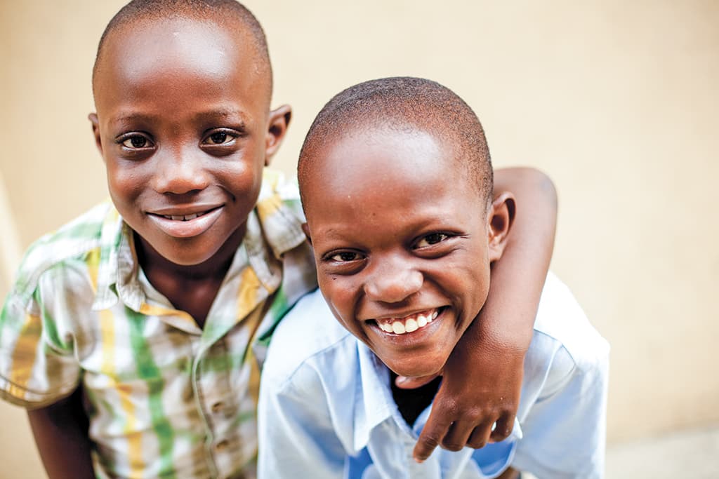 2 boys smiling