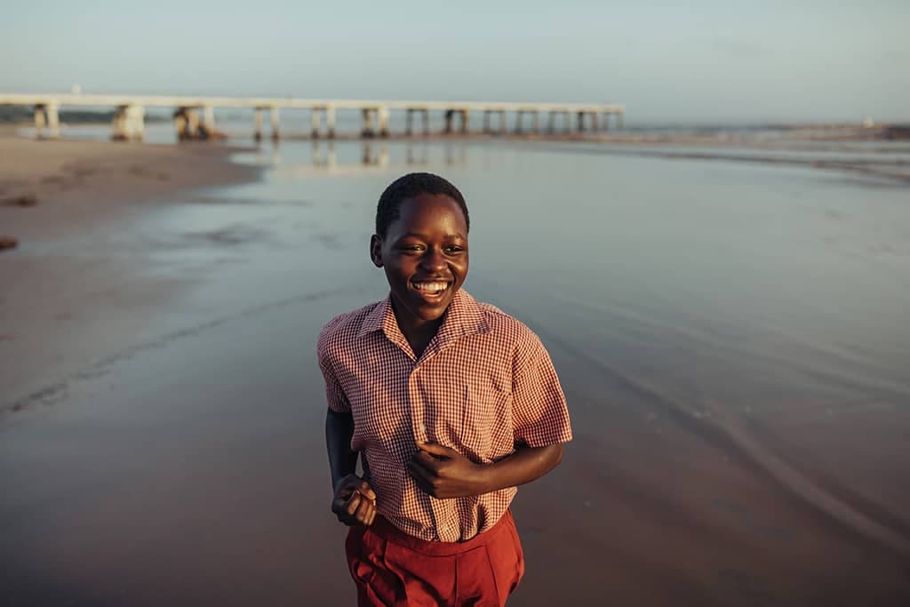 A boy running