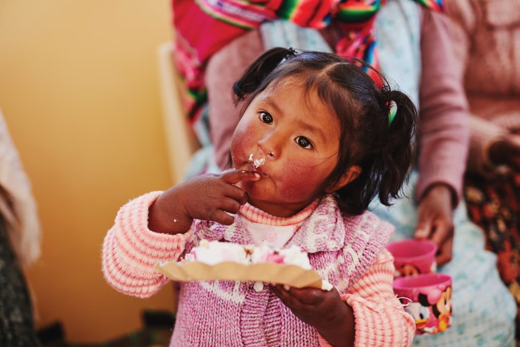girl with birthday cake