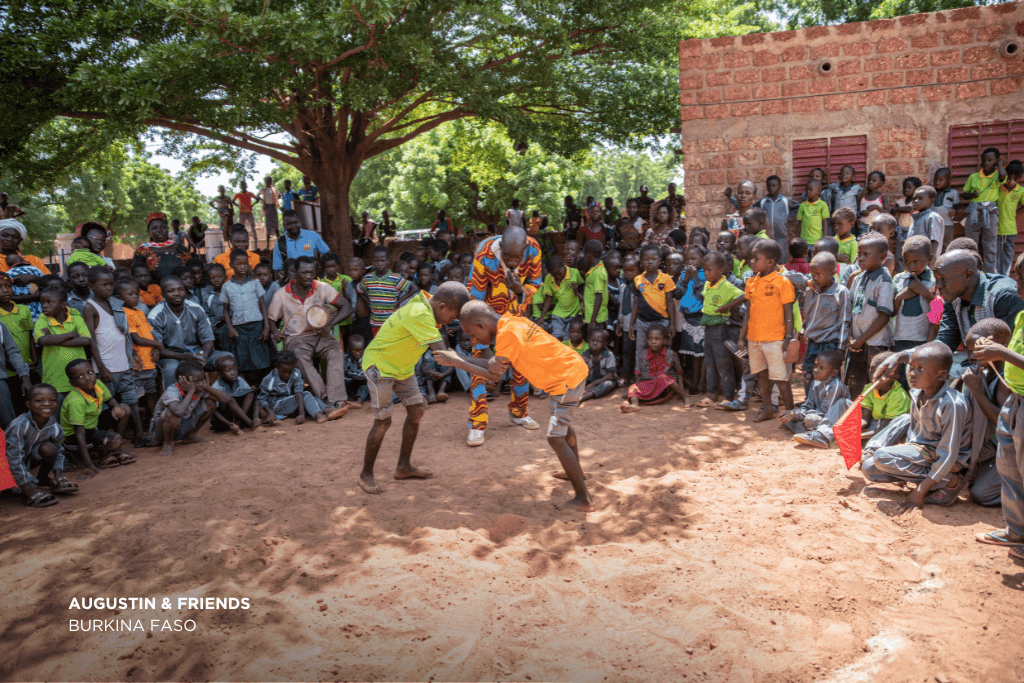 Augustin and his friends love wrestling