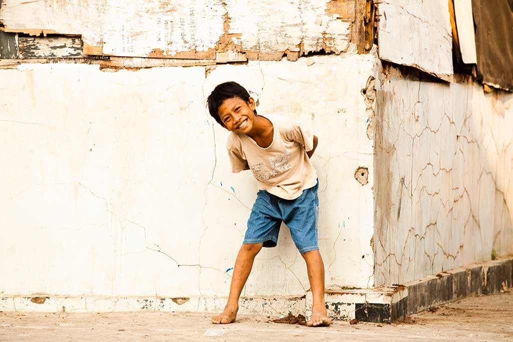 Smiling boy in Indonesia