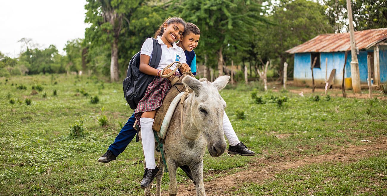 Journey to school on donkey 1