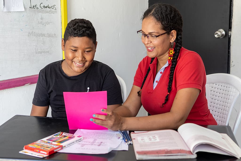 Elías with his Compassion tutor