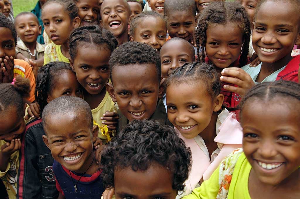 Smiling Ethiopian children