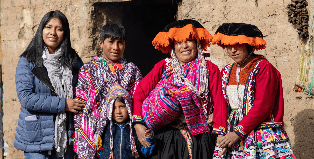 Compassion staff visit a family