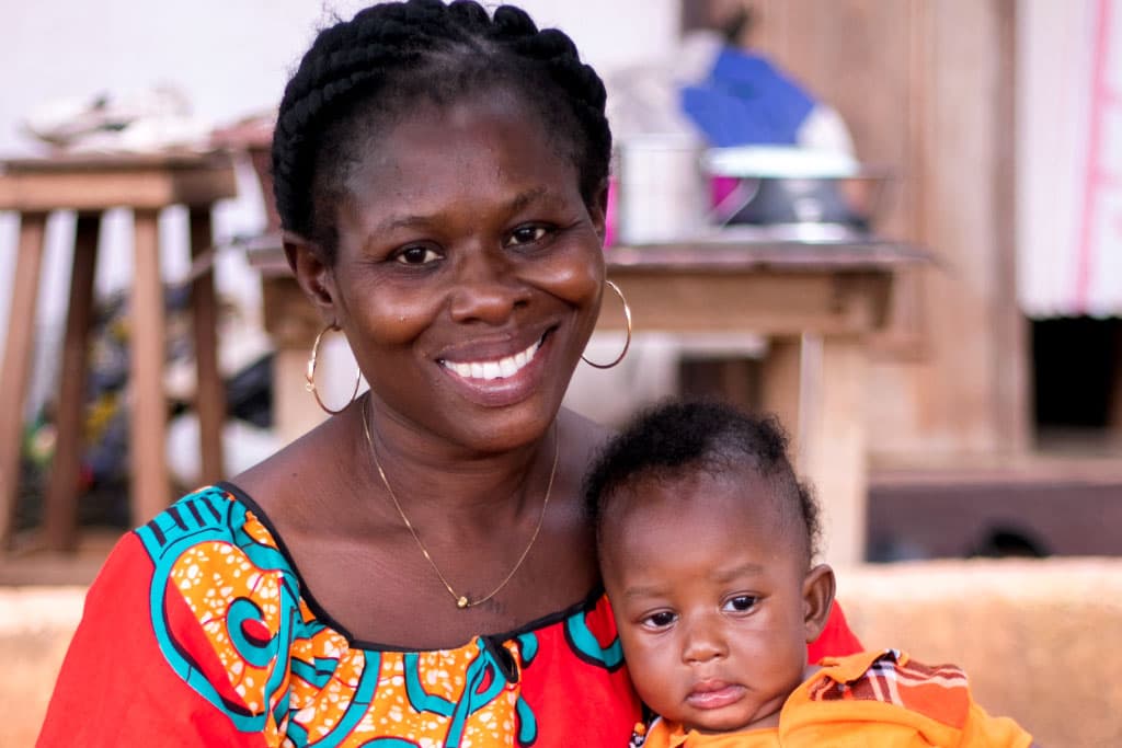 Mother Essi and baby Emmanuel