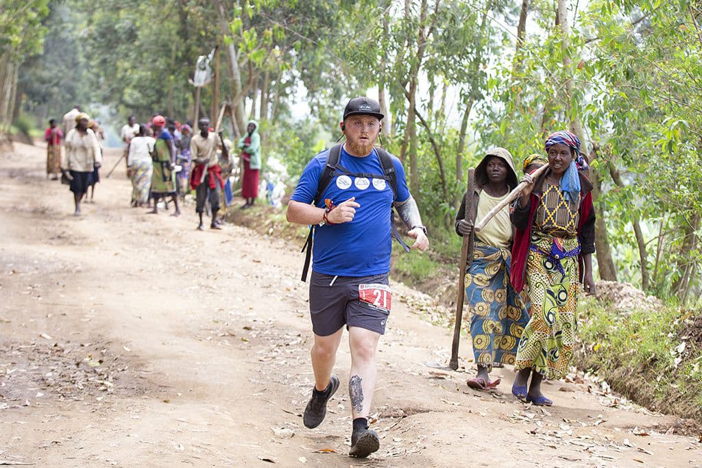 Danny running marathon Rwanda