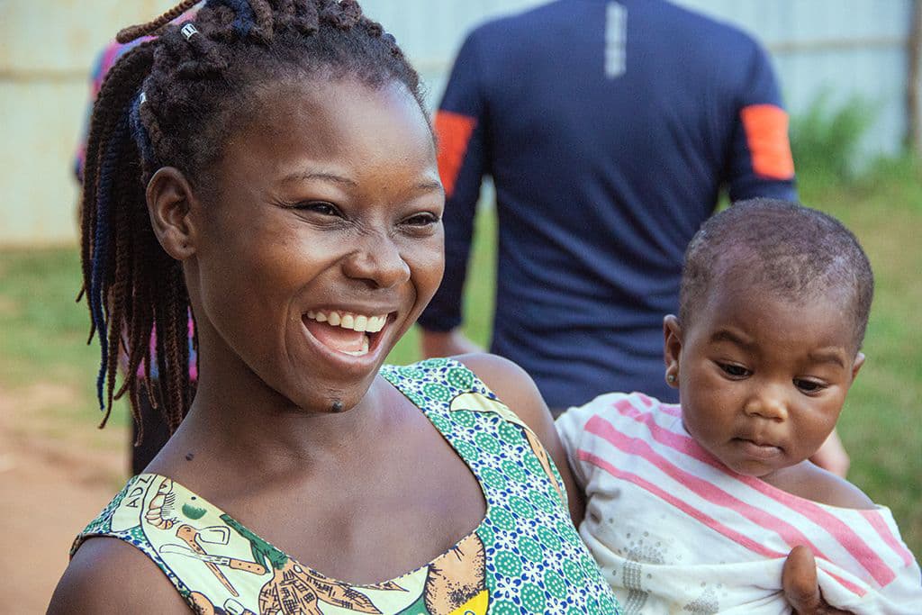 Nicole Togo mum smiling with daughter