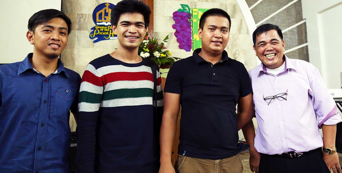 Pastor Arnel and his sons
