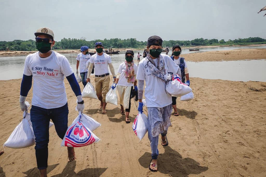 Fundraising and food distribution in Bangladesh