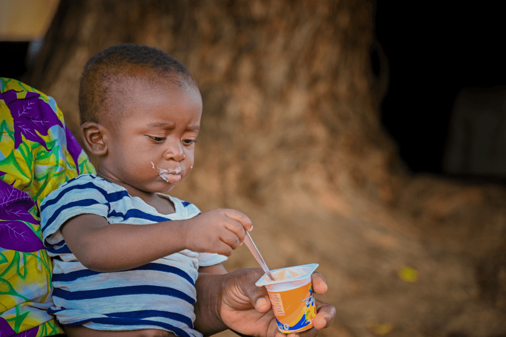 Boy enjoying a treat