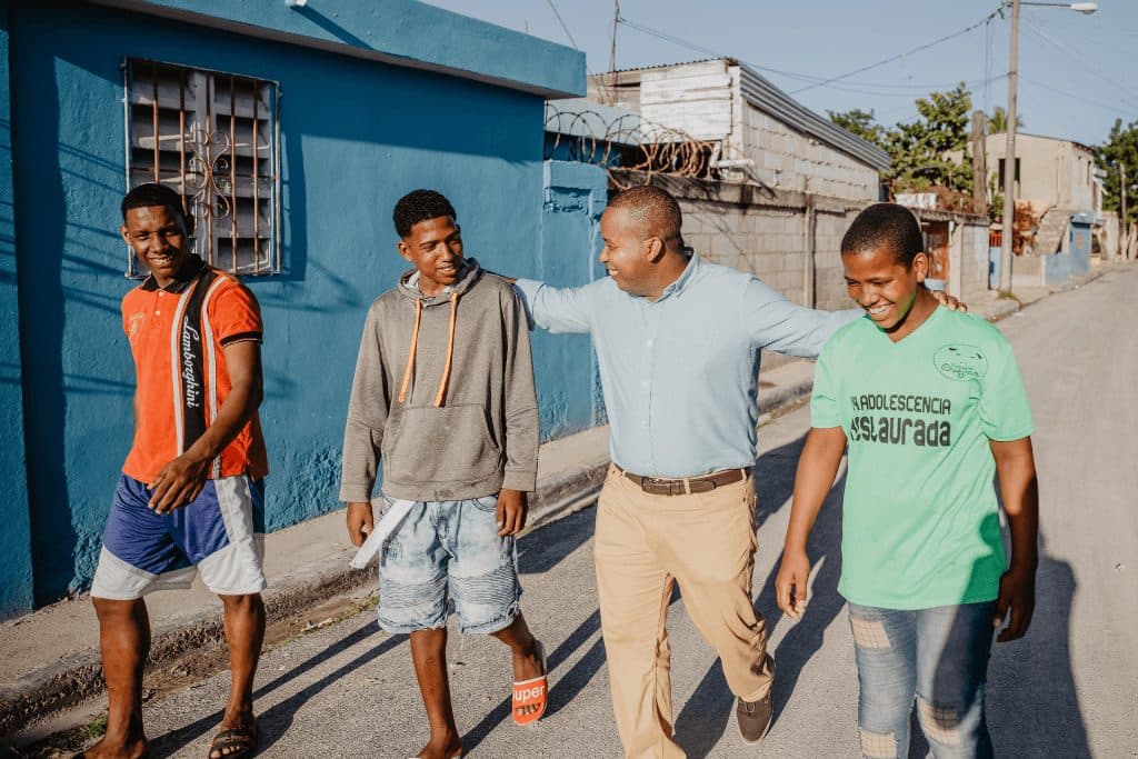 Tony Beltran, walking with youth