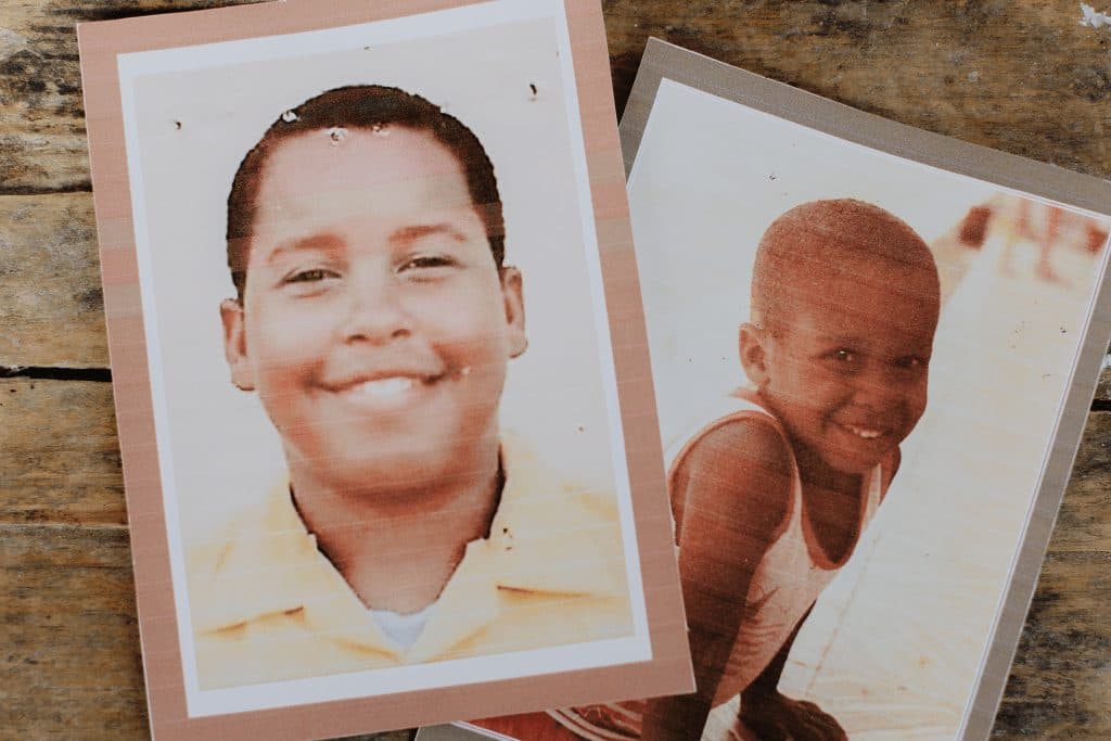 Photographs of Tony as a child