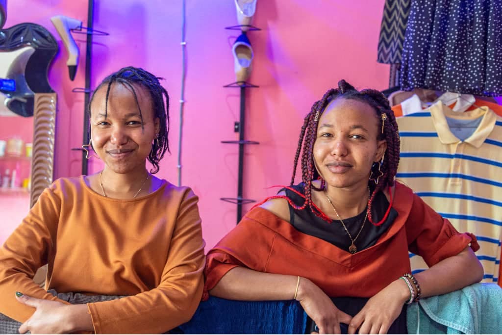 Miriam and Maureen in their salon