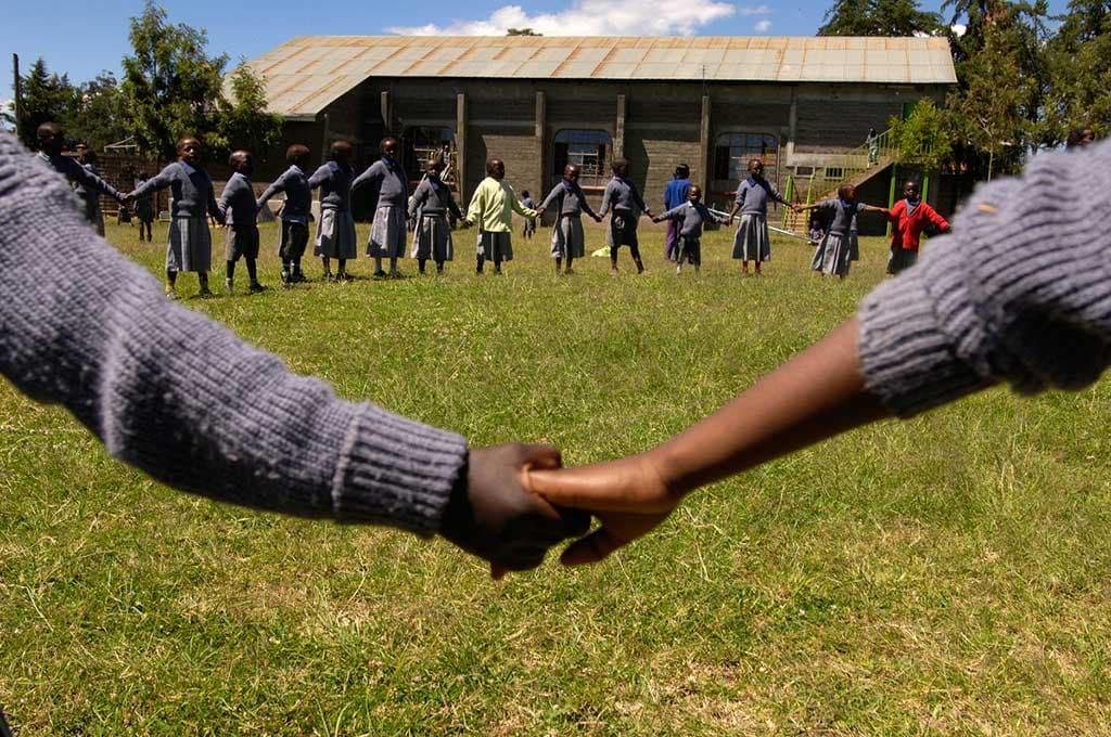 Holding hands in Kenya