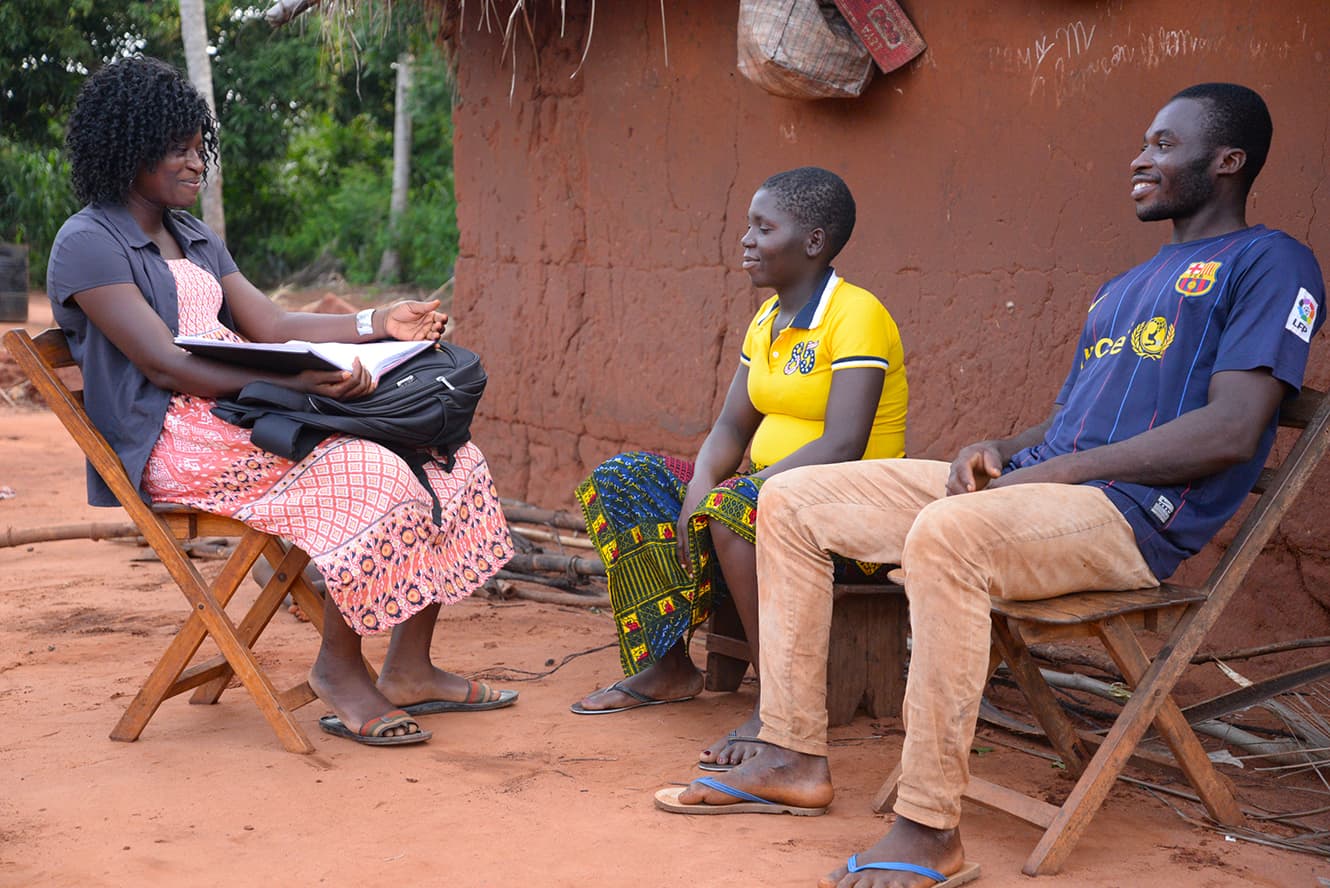 Rita with Child Survival Programme workers