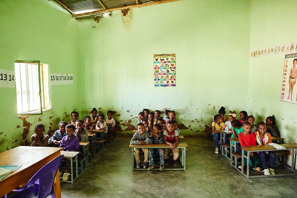 Children in a classroom in Ethiopia