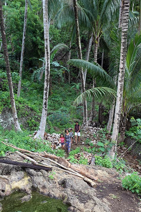 The walk down the mountain to school.