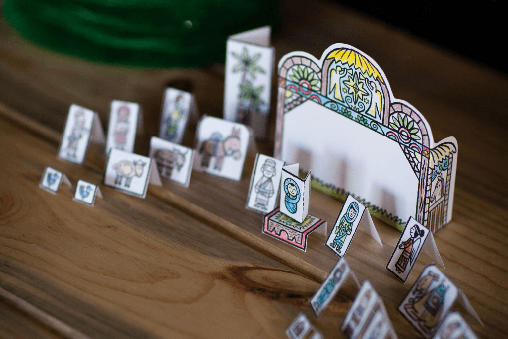 Complete the pop-up with Jesus on Christmas Eve