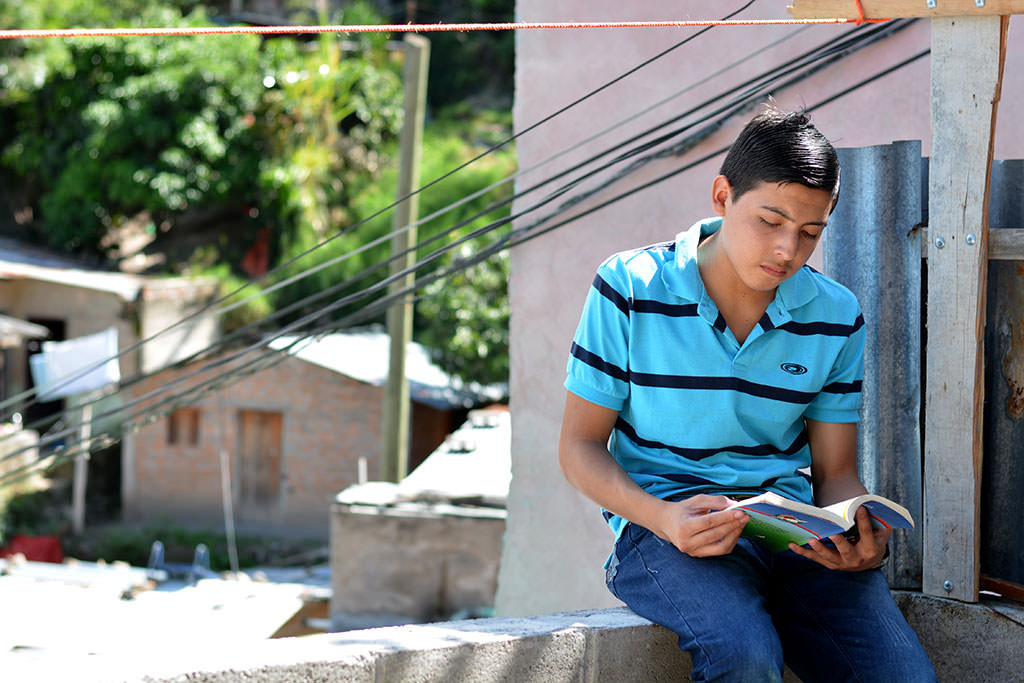 Enoc studying in Honduras