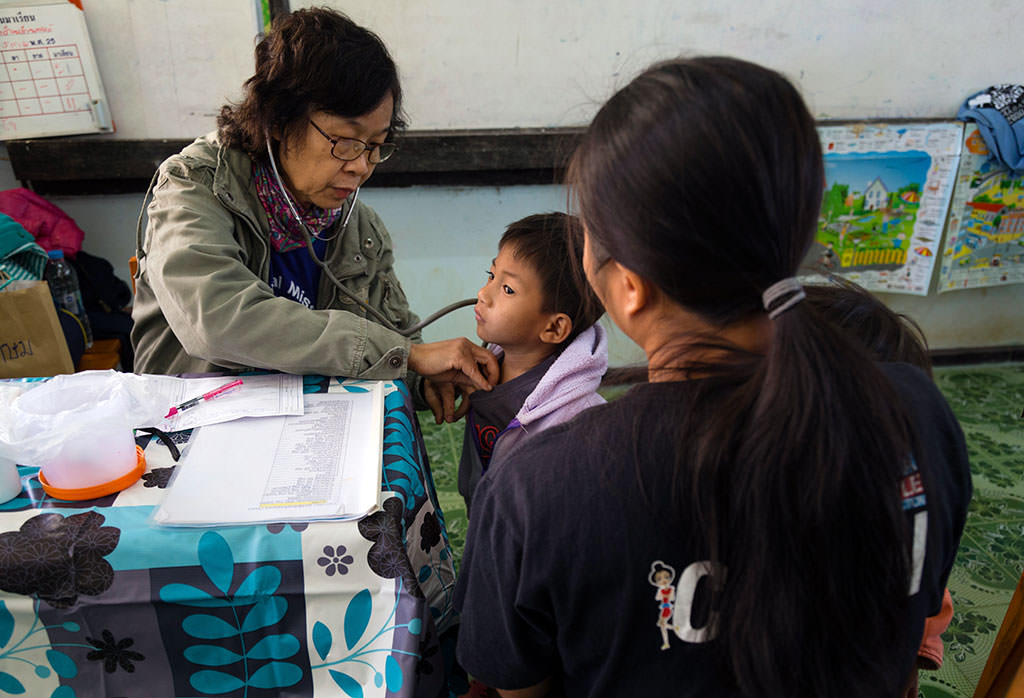 Doctor check at Compassion project