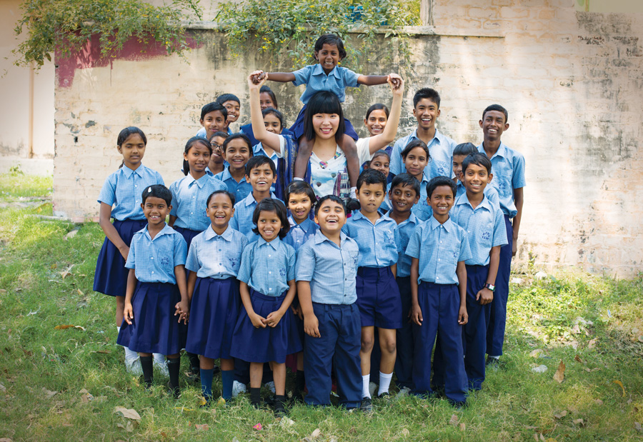 Dami Im visits a Compassion project