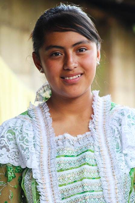 Lizbeth portrait photo in traditional mexican dress not married