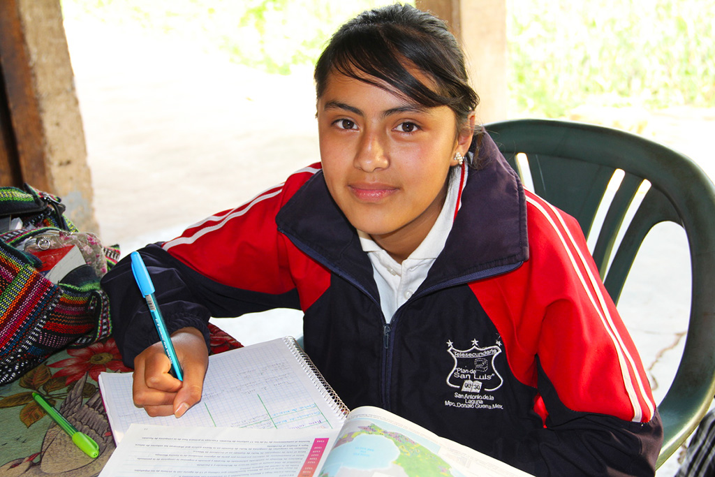 lizbeth mexican teen at school studying not married