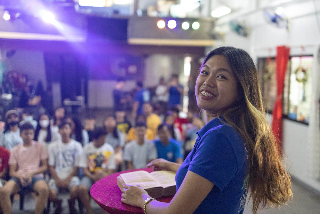 Compassion graduate Cess sharing the gospel Philippines