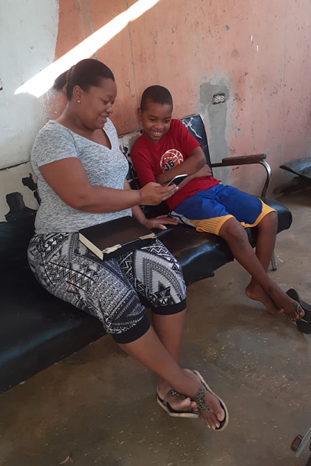 mother and son in Dominican Republic