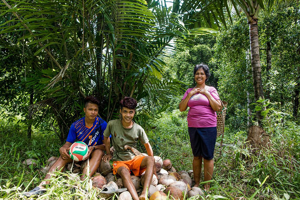 family in rural Indonesia