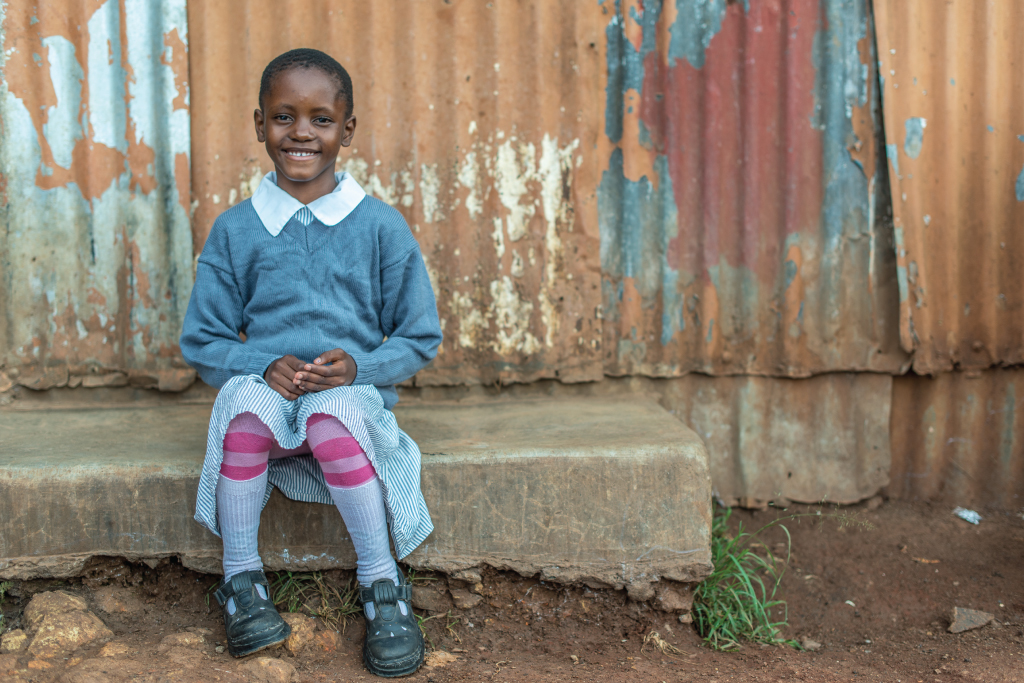 smiling girl in Kenya