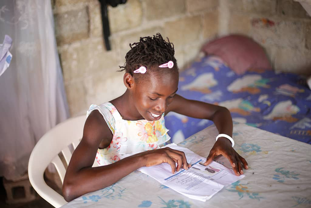 Shamaika from Haiti writing to her sponsor