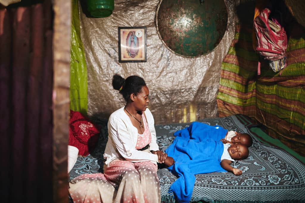 Absalat & her babies, Ethiopia