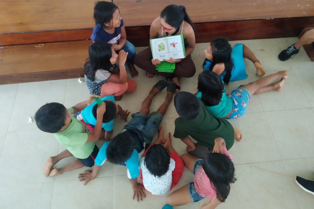 A group of children learning