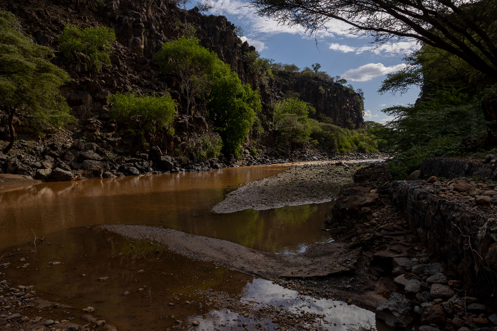 A river drying up in Baringo