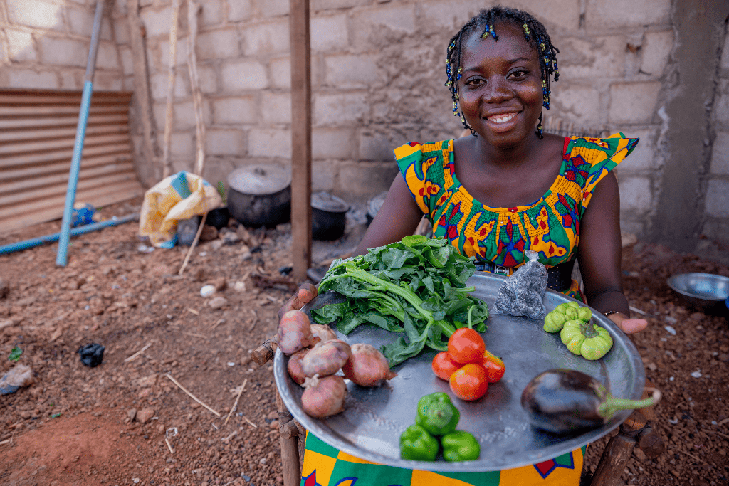 Since losing their farm and livestock when their village was attacked, receiving food support from Compassion Burkina Faso is a huge blessing to Wennefangde and her family.