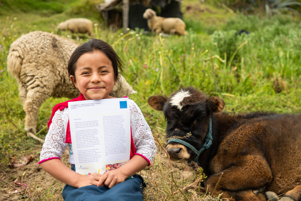 Lizbeth, Ecuador, loves receiving letters from her sponsor so much that she memorises them.